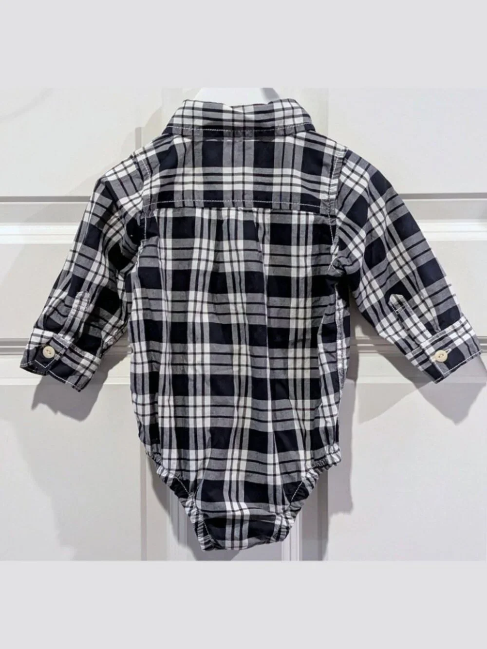 BabyGap Dress Shirt One Piece 6-12 Months Blue Plaids